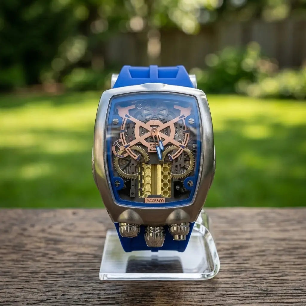 Royal Blue Chiron Tourbillon Luxury Watch