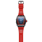 skeleton tonneau-shaped sports watch