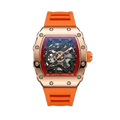 skeleton dial sports watch
