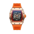 skeleton dial sports watch
