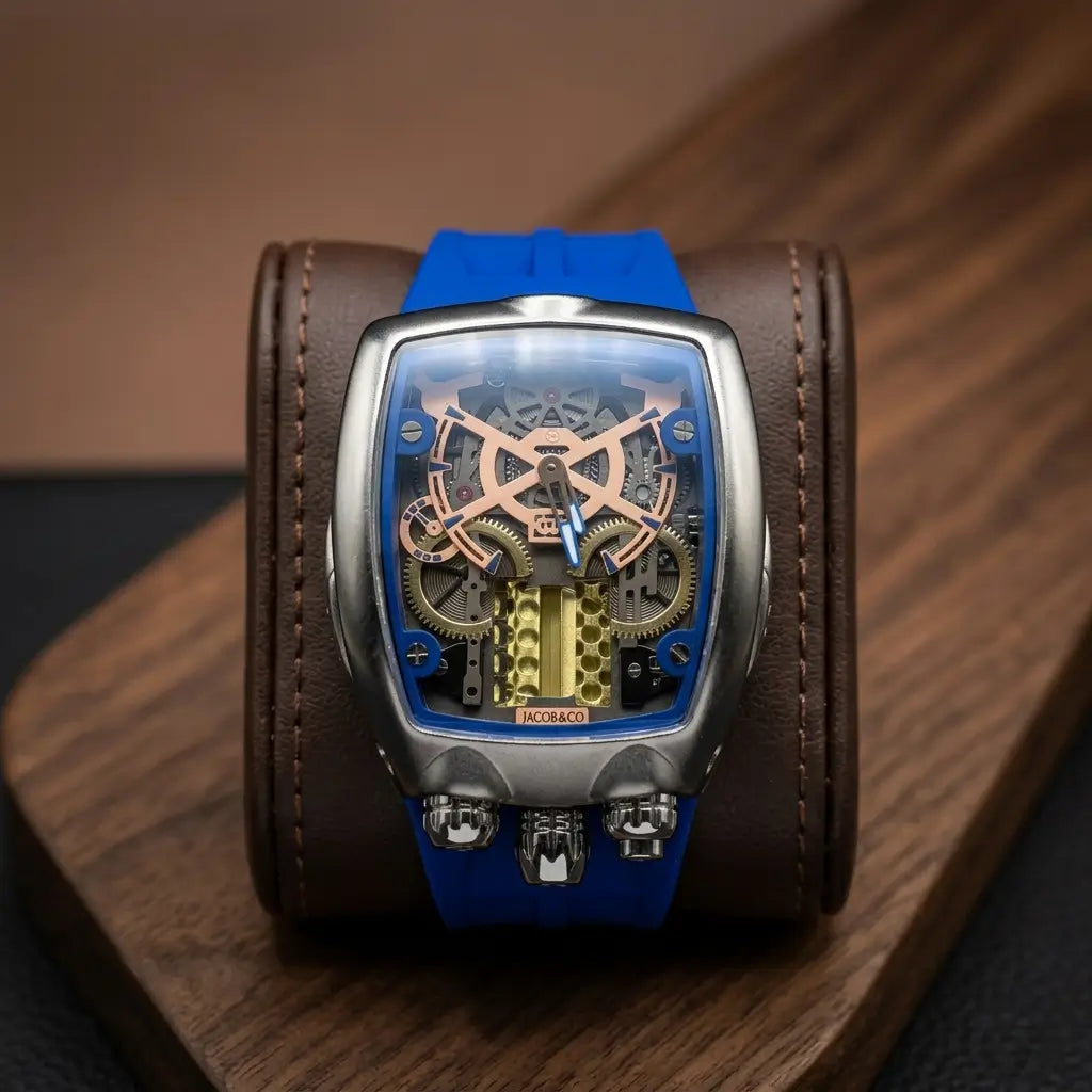 Royal Blue Chiron Tourbillon Luxury Watch