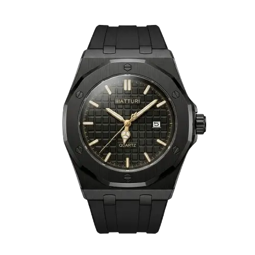 Black Maturri Analog Quartz Luxury Watch